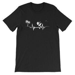 Surf Heartbeat Summer Beach Graphic T-Shirt